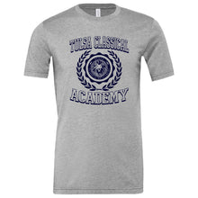Load image into Gallery viewer, Tulsa Classical Academy - "Retro Crest" Youth/Adult Blended SS T
