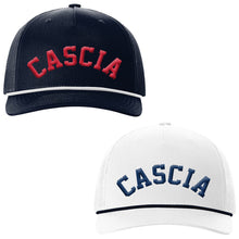Load image into Gallery viewer, Cascia Hall Preparatory School - &quot;Arched&quot; Five Panel Trucker w/Rope
