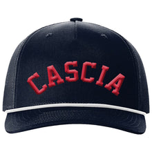 Load image into Gallery viewer, Cascia Hall Preparatory School - &quot;Arched&quot; Five Panel Trucker w/Rope
