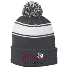 Load image into Gallery viewer, Town &amp; Country School - &quot;T&amp;C Stacked&quot; Pom Pom Beanie
