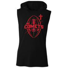 Load image into Gallery viewer, Junior Comets Football - "Blueprint" Youth/Adult Peformance Hooded Sleeveless  T
