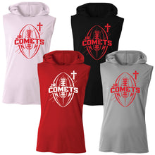 Load image into Gallery viewer, Junior Comets Football - "Blueprint" Youth/Adult Peformance Hooded Sleeveless  T
