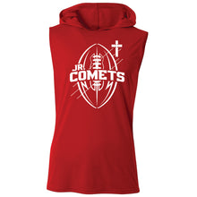 Load image into Gallery viewer, Junior Comets Football - "Blueprint" Youth/Adult Peformance Hooded Sleeveless  T
