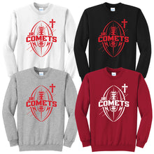 Load image into Gallery viewer, Junior Comets Football - &quot;Blueprint&quot; Youth/Adult Crewneck Sweatshirt
