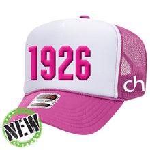 Load image into Gallery viewer, Cascia Hall Centennial - "CH 1926" 5-Panel Foam Front Trucker
