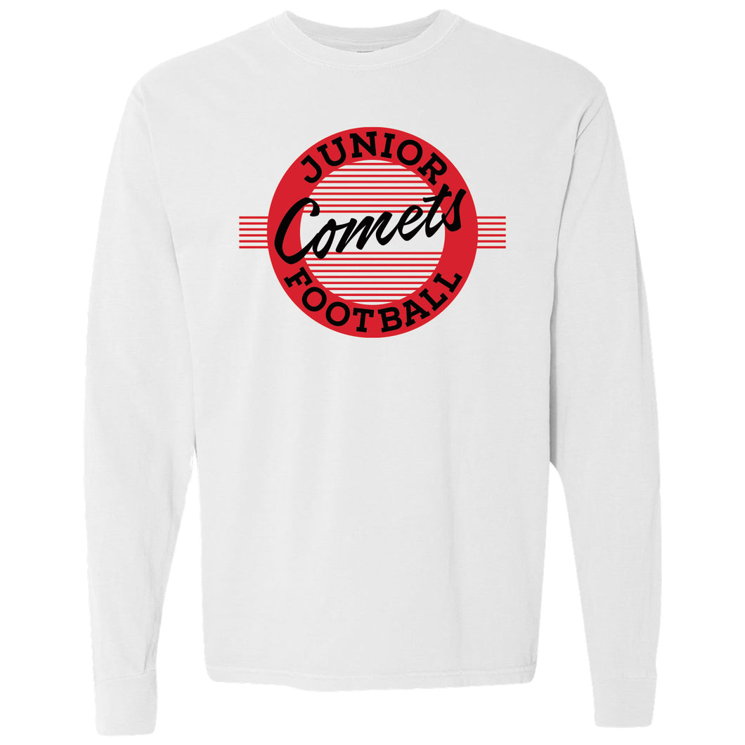 Junior Comets Football - Adult/Unisex Garment Dyed LS T
