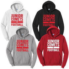 Load image into Gallery viewer, Junior Comets Football - Youth/Adult Hooded Sweatshirt

