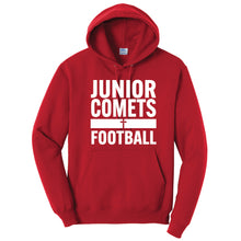 Load image into Gallery viewer, Junior Comets Football - Youth/Adult Hooded Sweatshirt
