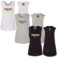 Load image into Gallery viewer, Boomtown Boys Baseball - Women&#39;s Flowy Scoop Muscle Tank
