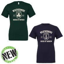 Load image into Gallery viewer, Weathermore Academy - "House of" Youth/Adult Fashion Soft SS T
