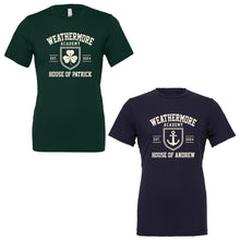 Load image into Gallery viewer, Weathermore Academy - "House of" Youth/Adult Fashion Soft SS T
