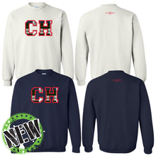 Load image into Gallery viewer, Cascia Hall Preparatory School - &quot;Varsity Plaid&quot; Youth/Adult Crewneck Sweatshirt

