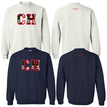 Load image into Gallery viewer, Cascia Hall Preparatory School - &quot;Varsity Plaid&quot; Youth/Adult Crewneck Sweatshirt
