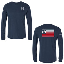 Load image into Gallery viewer, Cascia Hall Preparatory School - &quot;Flag&quot; Youth/Adult Tri-Blend LS T
