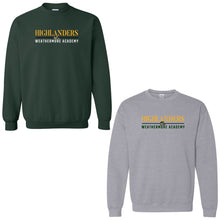 Load image into Gallery viewer, Weathermore Academy - &quot;Highlanders&quot; Youth/Adult Crewneck Sweatshirt
