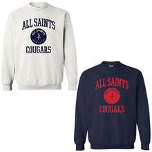 Load image into Gallery viewer, All Saints Catholic School - &quot;Distressed Seal&quot; Youth/Adult Crewneck Sweatshirt
