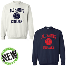 Load image into Gallery viewer, All Saints Catholic School - &quot;Distressed Seal&quot; Youth/Adult Crewneck Sweatshirt
