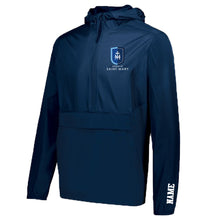 Load image into Gallery viewer, School of Saint Mary - &quot;Crest&quot; Water Resistant 1/4 Zip Hooded Packable Pullover
