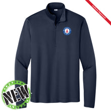 Load image into Gallery viewer, Marquette Catholic School - "Crest" Youth/Adult Lightweight 1/4 Zip Performance Pullover
