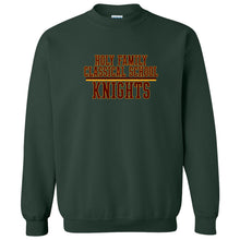 Load image into Gallery viewer, Holy Family Classical School - "Rally Stripe" Youth/Adult Crewneck Sweatshirt
