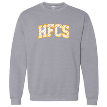 Load image into Gallery viewer, Holy Family Classical School - "Varsity Polka Dots" Youth/Adult Crewneck Sweatshirt
