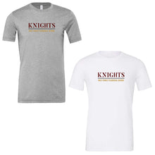 Load image into Gallery viewer, Holy Family Classical School - "HFCS Knights" Youth/Adult Blended SS T
