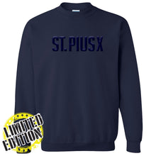 Load image into Gallery viewer, St. Pius X Catholic School - "SPX Puff" Youth/Adult Crewneck Sweatshirt

