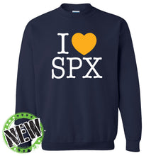 Load image into Gallery viewer, St. Pius X Catholic School - "I Heart" Youth/Adult Crewneck Sweatshirt
