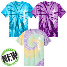 Load image into Gallery viewer, Marquette Teachers - "Vertical" Adult Tie-Dyed Short Sleeve T
