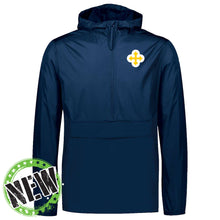 Load image into Gallery viewer, Monte Cassino - "Cross" Youth/Adult Water Resistant 1/4 Zip Hooded Packable Pullover
