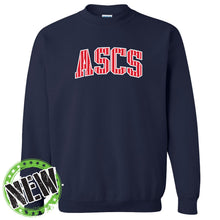 Load image into Gallery viewer, All Saints Catholic School - "Varsity Stripe" Youth/Adult Crewneck Sweatshirt
