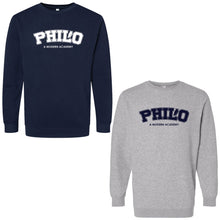 Load image into Gallery viewer, Philosophy Academy Tulsa - &quot;Philo&quot; Toddler/Youth/Adult Elevated Crewneck Fleece
