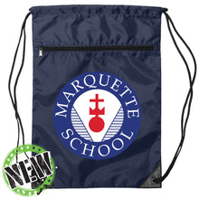 Load image into Gallery viewer, Marquette Catholic School - &quot;Crest&quot; Zipper Drawstring Backpack
