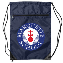 Load image into Gallery viewer, Marquette Catholic School - &quot;Crest&quot; Zipper Drawstring Backpack
