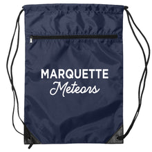 Load image into Gallery viewer, Marquette Catholic School - &quot;MQS Metors&quot; Zipper Drawstring Backpack
