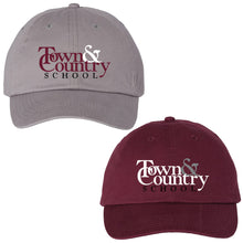Load image into Gallery viewer, Town &amp; Country School - Unstructured Garment Washed Hat
