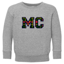 Load image into Gallery viewer, Monte Cassino - "Varsity Plaid" Toddler/Youth/Adult Crewneck Sweatshirt
