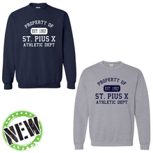 Load image into Gallery viewer, St. Pius X Catholic School - &quot;Property Of&quot; Youth/Adult Crewneck Sweatshirt
