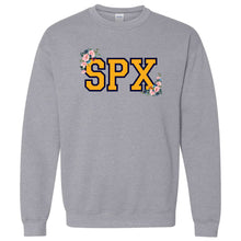 Load image into Gallery viewer, St. Pius X Catholic School - &quot;Varsity Floral&quot; Youth/Adult Crewneck Sweatshirt
