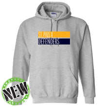Load image into Gallery viewer, St. Pius X Catholic School - &quot;Color Block&quot; Youth/Adult Hooded Sweatshirt
