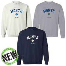 Load image into Gallery viewer, Monte Cassino - "College Monte" Youth/Adult Crewneck Sweatshirt
