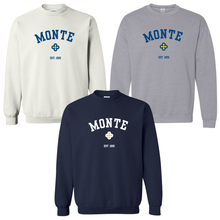 Load image into Gallery viewer, Monte Cassino - "College Monte" Youth/Adult Crewneck Sweatshirt
