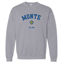 Load image into Gallery viewer, Monte Cassino - "College Monte" Youth/Adult Crewneck Sweatshirt
