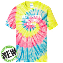 Load image into Gallery viewer, WEE Ministry Preschool - &quot;EST. 19677&quot; Youth/Adult Tie-Dyed SS T
