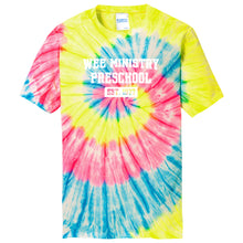 Load image into Gallery viewer, WEE Ministry Preschool - &quot;EST. 19677&quot; Youth/Adult Tie-Dyed SS T
