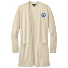 Load image into Gallery viewer, Marquette Teachers -  &quot;Crest&quot; Women’s Open-Front Cardigan Sweater
