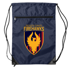 Load image into Gallery viewer, Seven Oaks Classical School - &quot;Firehawks&quot; Zipper Drawstring Backpack
