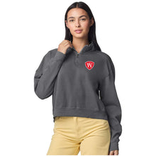 Load image into Gallery viewer, Wright Christian Academy - "Crest" Women's 1/4 Zip Garment Dyed Sweatshirt
