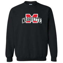 Load image into Gallery viewer, Marquette Catholic School - &quot;M Marquette&quot; Youth/Adult Crewneck Sweatshirt
