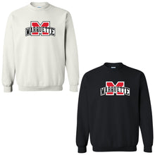 Load image into Gallery viewer, Marquette Catholic School - &quot;M Marquette&quot; Youth/Adult Crewneck Sweatshirt
